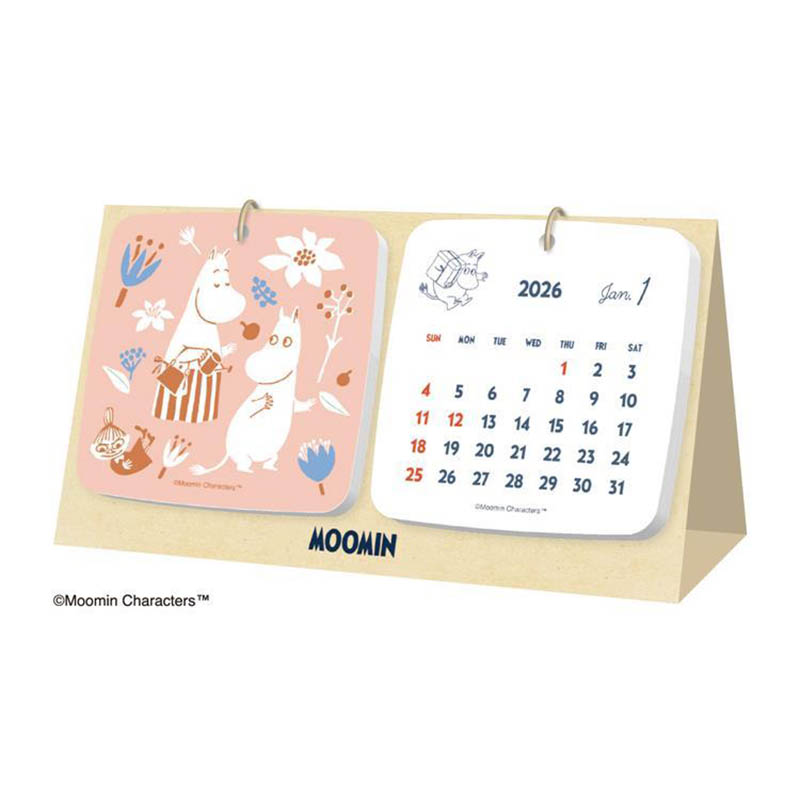 MOOMIN  コースター卓上カレンダー/NK-4210